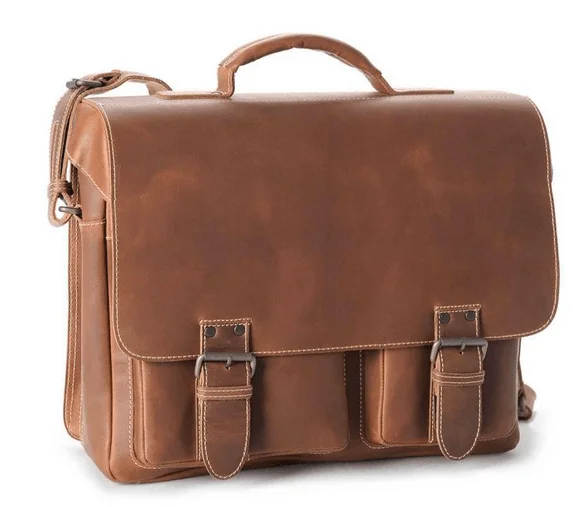 Laptop bag with a built-in USB charging port for on-the-go powerAunts & Uncles Hunter Finn Business Bag