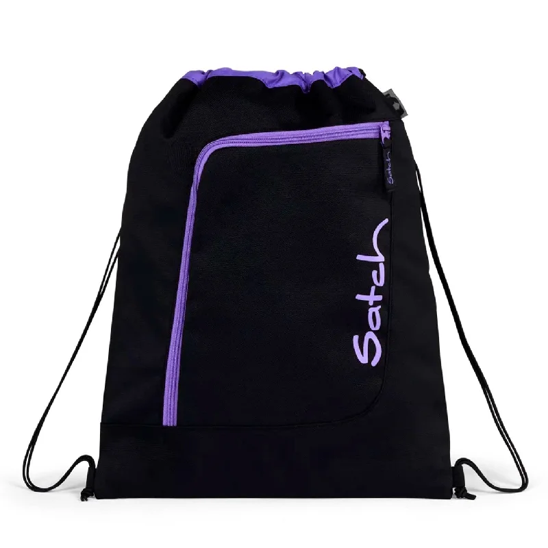 Travel gym bags with spinner wheels for convenient movement at airportsSatch Gym Bag Purple Phantom