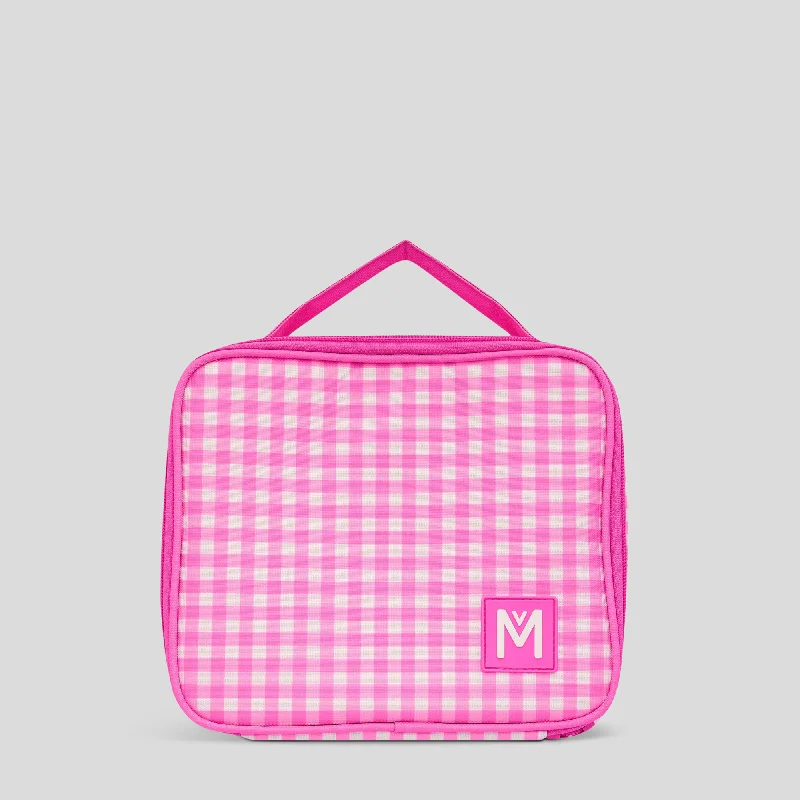 Lunch bags with a ventilation system to keep food freshMontii Medium Insulated Lunch Bag -- Neon Pink Gingham