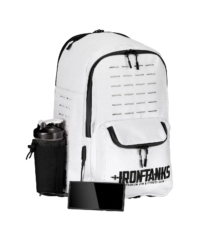 Lightweight nylon gym bags with a ventilation system for daily workoutsVault 45L Backpack - White