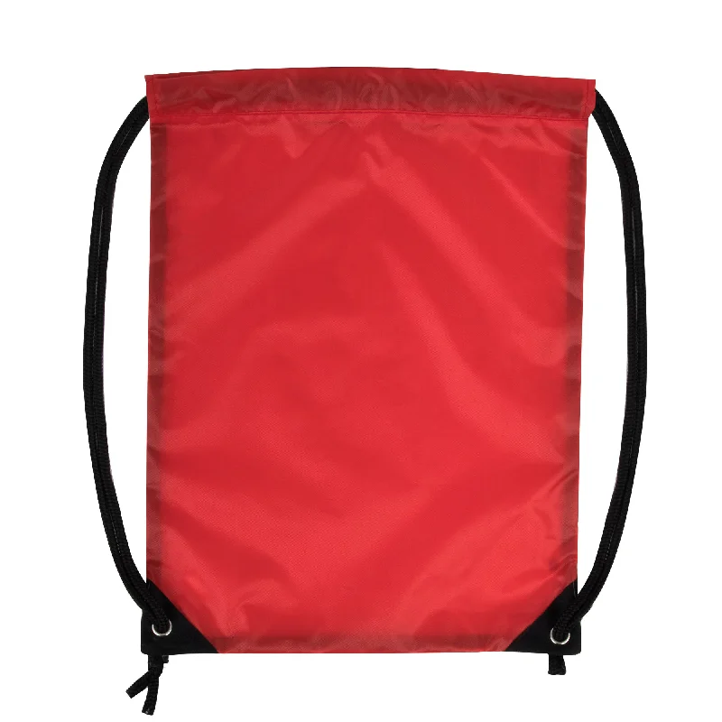 Lunch bags with a reflective exterior for increased visibility18 Inch Basic Drawstring Bag - Red