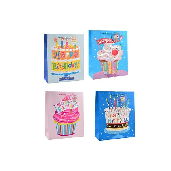 Kids Foiled Birthday Cake Gift Bag Large