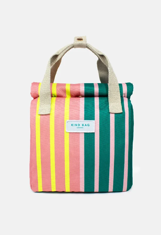 Lunch bags with a magnetic closure for quick and easy accessLunch Bag | Bicolour Stripes