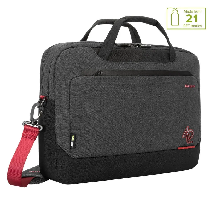 Laptop bag with a ventilation system to prevent overheating15.6” 40th Anniversary Cypress™ Briefcase with EcoSmart® - Grey