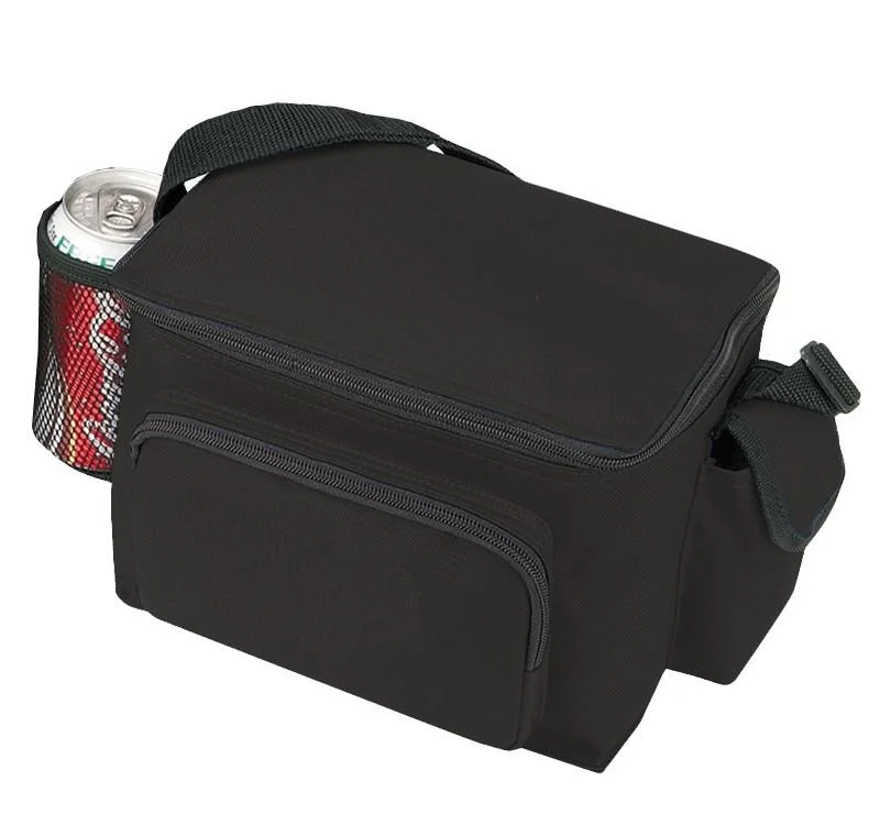 Lunch bags with a separate compartment for drinks and utensilsMulti-Pocket Polyester 6-Pack Cooler Lunch Bags