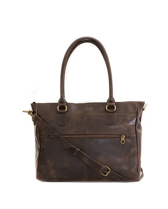 Minimalist laptop bag with a sleek design for modern professionalsZemp Casablanca 13” Tote | Waxy Brown