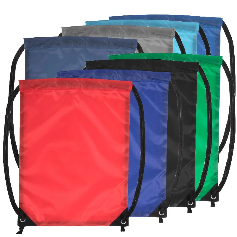 Soft - sided lunch bags with padded shoulder straps for comfortable carrying18 Inch Basic Drawstring Bag - 8 Colors