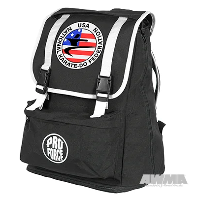 Expandable gym bags to accommodate more items when neededKarate Expandable Backpack NKF Martial Arts Equipment Gym Bag