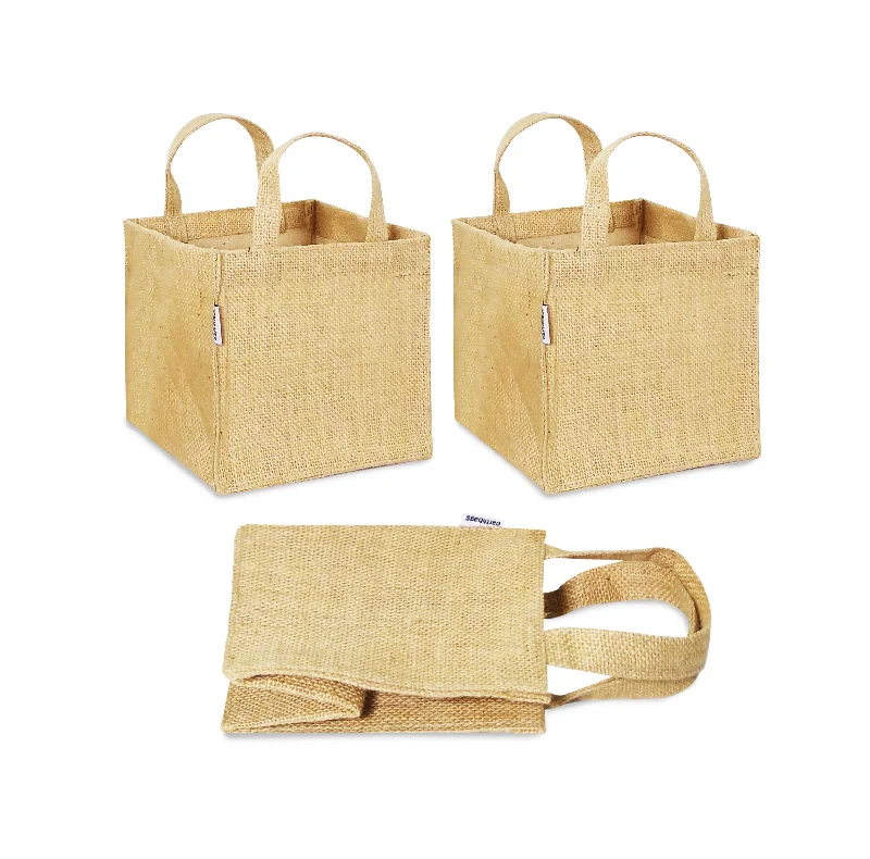 EARTHBAGS CUTE JUTES GIFT BAG IN NATURAL - PACK OF 3