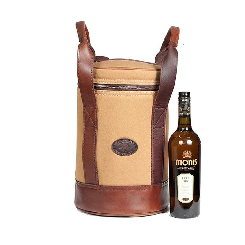 Lunch bags with a personalized monogram for a unique giftMelvill & Moon Djembe Wine Cooler (4 Bottles) | Khaki