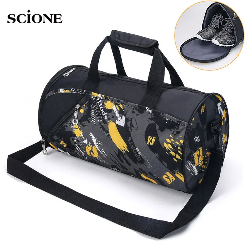 Expandable gym bags to accommodate more items when neededSports Gym Bag Fitness For Women Men Bags Yoga Nylon Travel Training Ultralight Duffle Shoes Small Sac De Sport 2019 Tas XA6WA