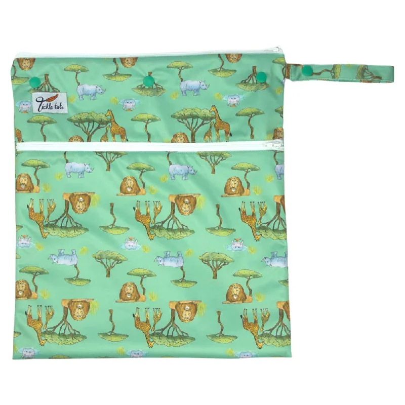 Decorative storage bags with floral patterns for a stylish look in the bedroomTickle Tots Wet Bags - Serengeti