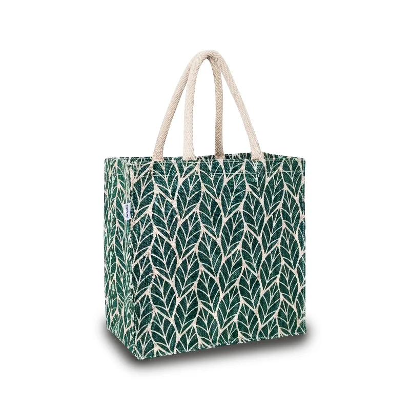 Lunch bags with a reflective exterior for increased visibilitySUSTAINABLE STYLE: VERDANT JUTE BAG