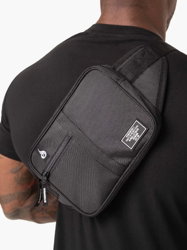 Gym bags with a built-in charging port for electronic devicesRyderwear Cross Body Bag - Black