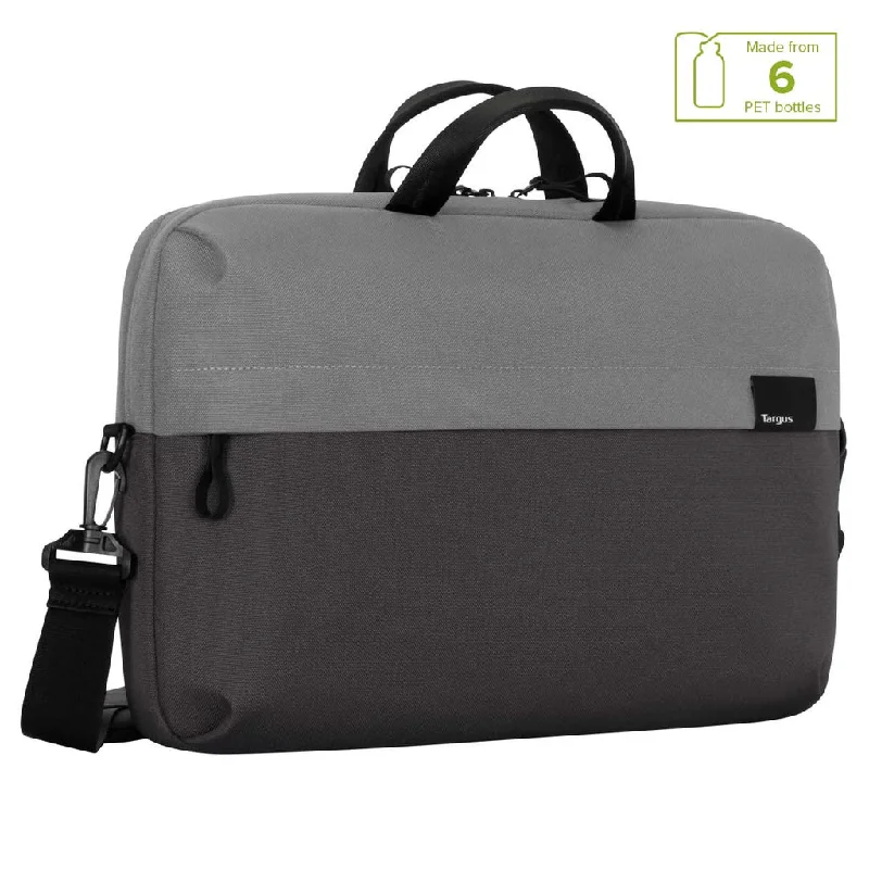 Lightweight nylon laptop bag with a 17-inch padded sleeve for daily commuters16" Sagano™ EcoSmart® Slipcase - Black/Grey