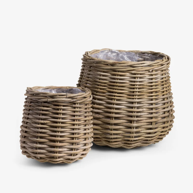 Drawstring storage bags made of cotton for storing toys and small itemsKubu Rattan Bowl Baskets