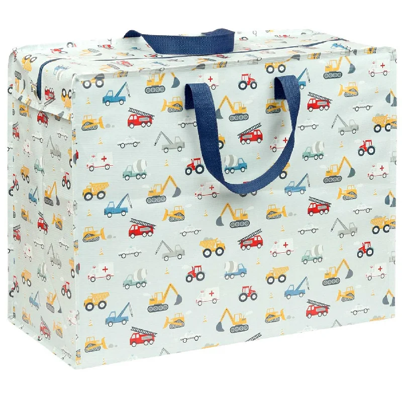 Foldable fabric storage bags with handles for convenient portabilityA Little Lovely Company XL Storage Bag Forest Friends