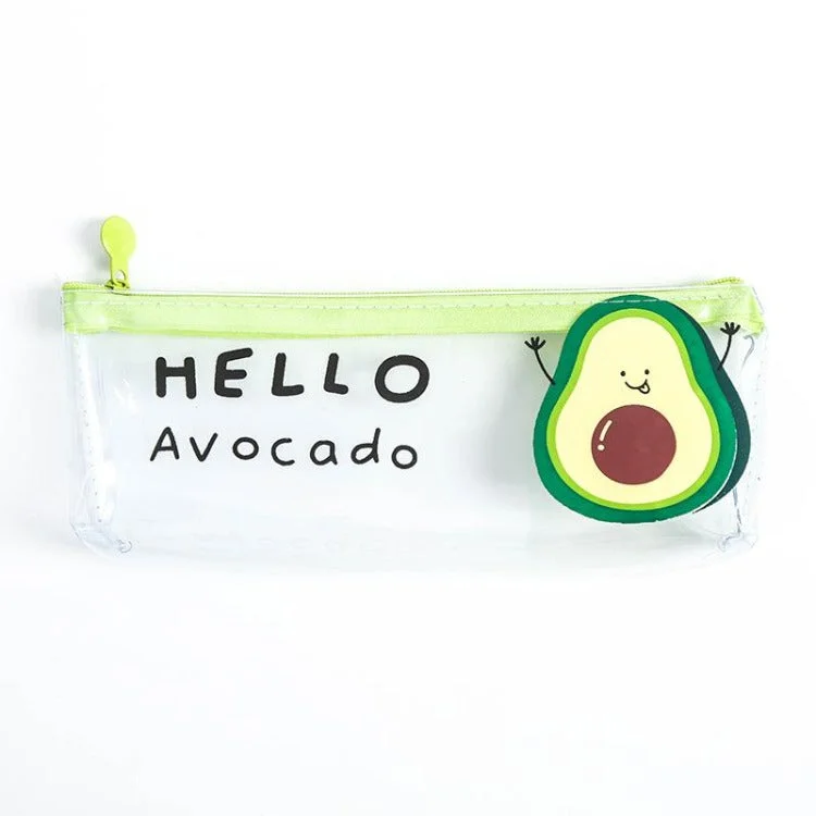 Clear plastic storage bags with zipper closure for easy visibility and organizationPencil Case | Hello Avacado