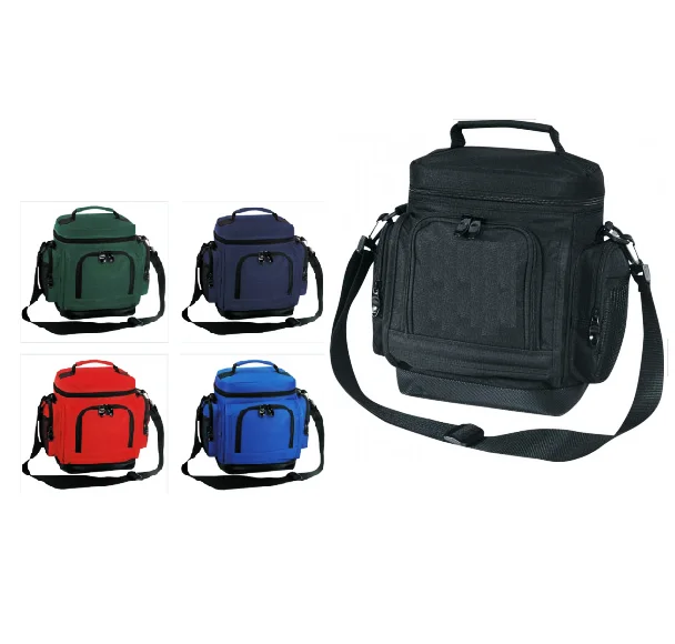 Military - style lunch bags with MOLLE webbing for attaching extra itemsInsulated Polyester Cooler Bags with Side Pockets