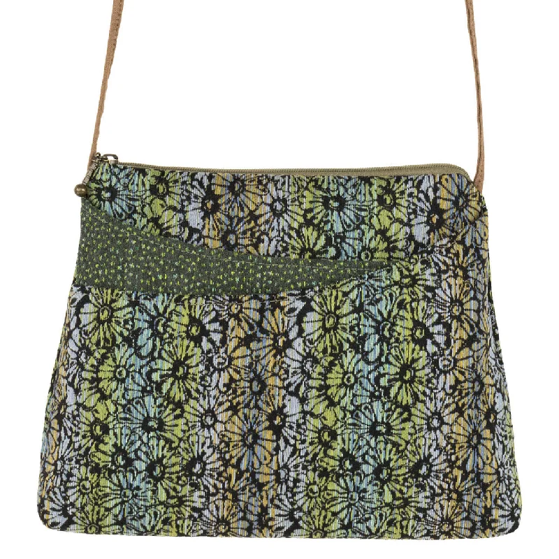 Designer men's crossbody bag with a unique pattern or logoSparrow Crossbody-Wildflower Green