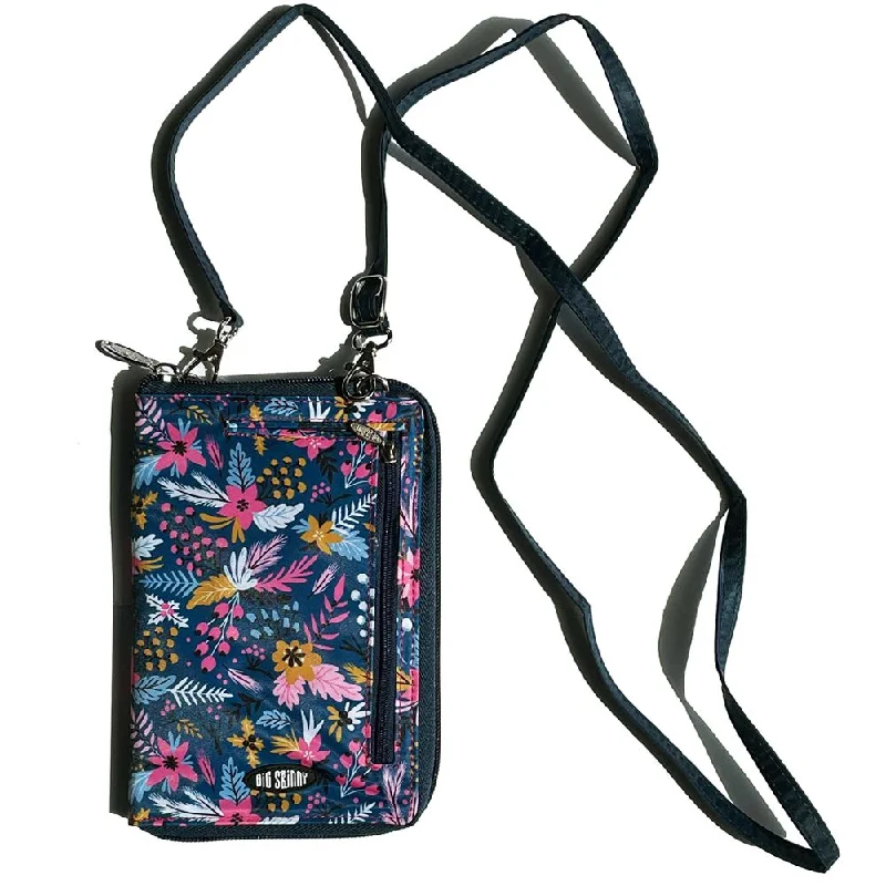 Phone wallets with elastic bands for holding receiptsRFID Blocking Cambridge Crossbody Phone Wallet Floraberry