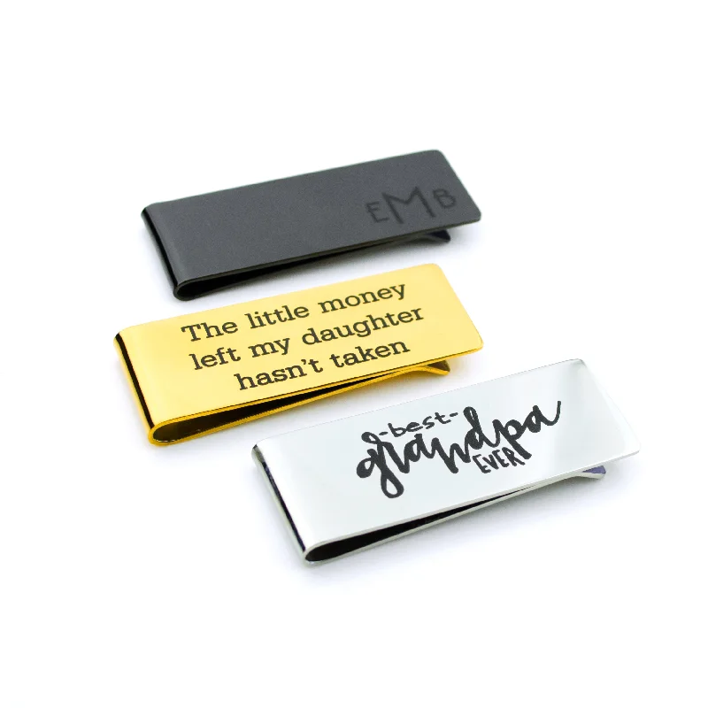 Money clips for holding large amounts of cashCustom Engraved Money Clip