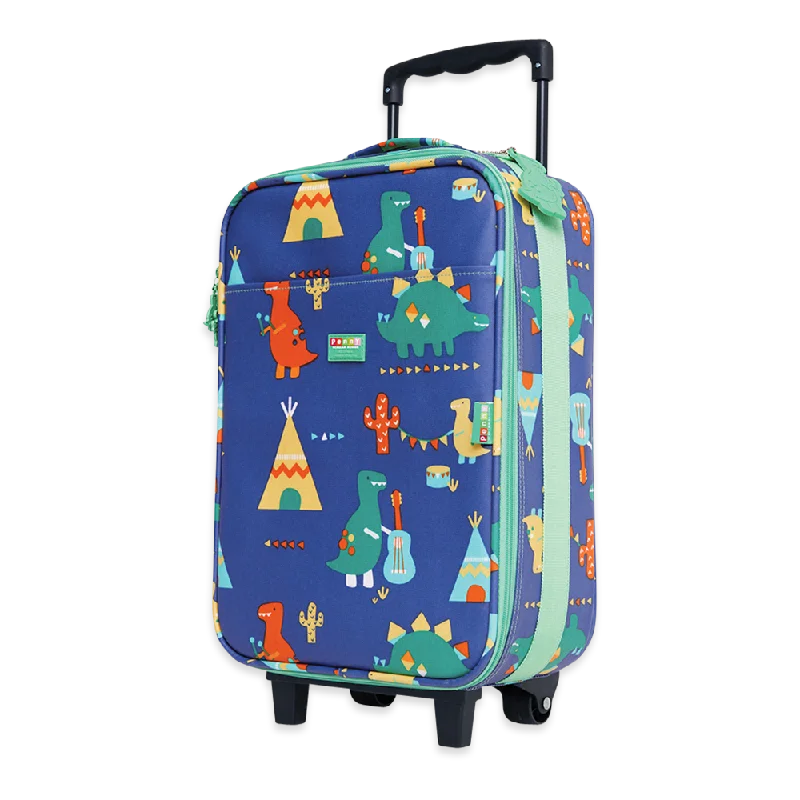 Foldable fabric baggage for convenient storage when not in useKids' 2 Wheel Suitcase — Dino Rock