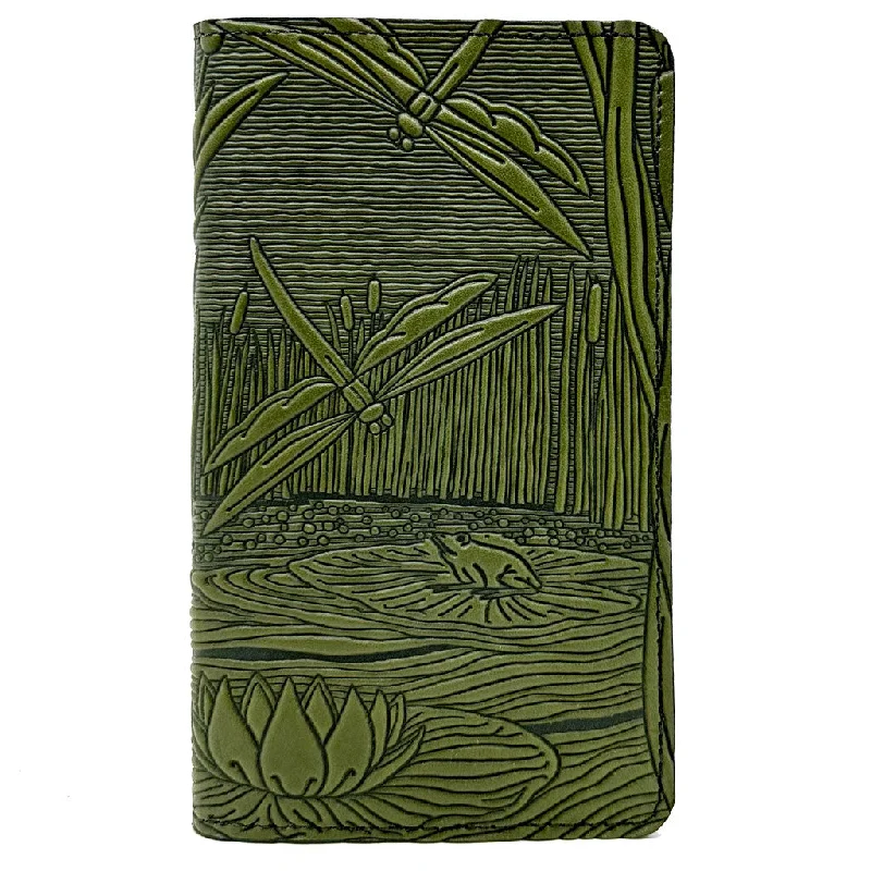 Braided phone wallets for a unique textureSmartphone Wallet, Dragonfly Pond