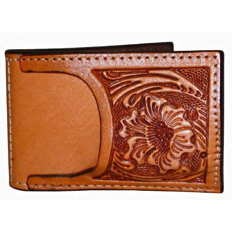 Best money clips for cash and cardsMC03A - Natural Tooled Pocket Money Clip