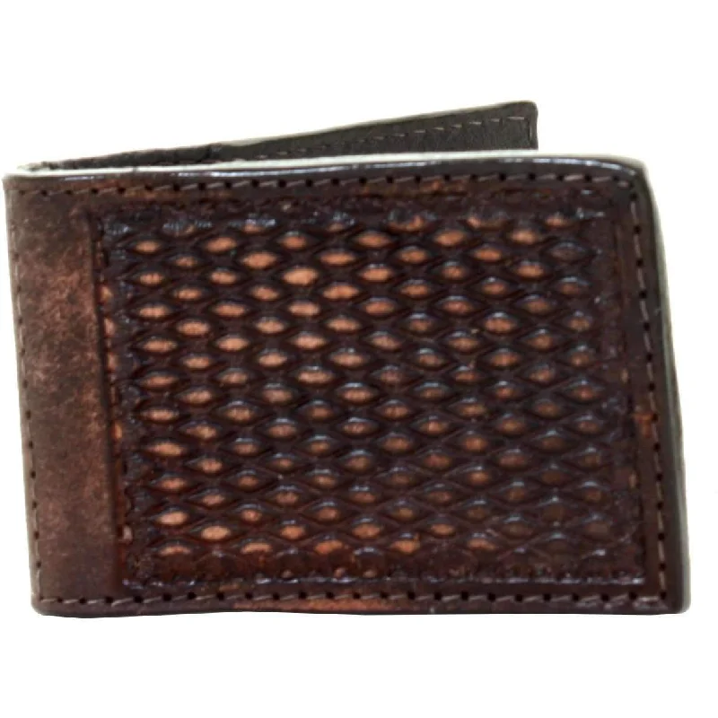 Money clips vs traditional walletsMC112 - Brown Vintage Hand-Tooled Money Clip