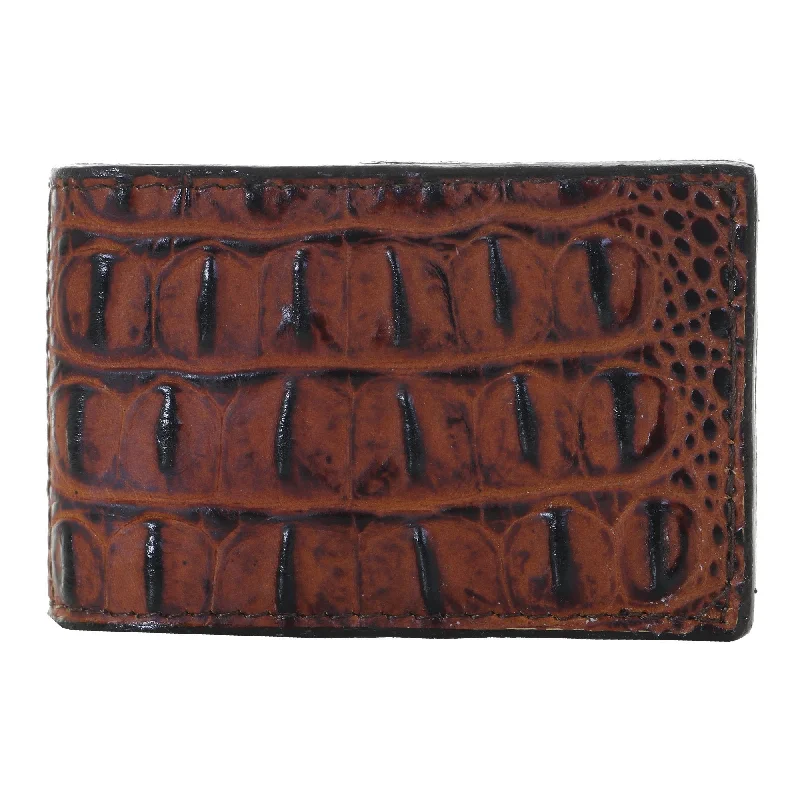 Personalized engraved money clips for menMC141 - Butternut Gator Print Money Clip