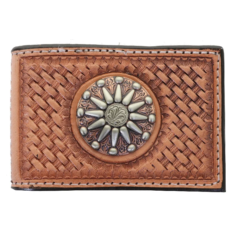 Vintage-style money clips for collectorsMC151 - Hand-Tooled Concho Money Clip