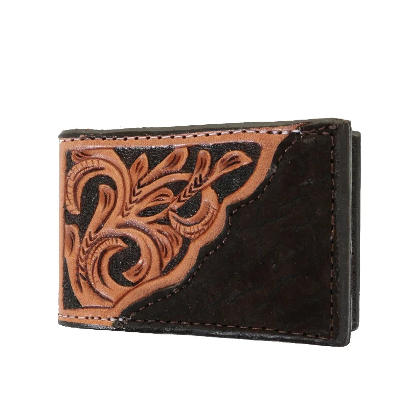 Money clips for holding large amounts of cashMC166- Tooled Overlay Money Clip