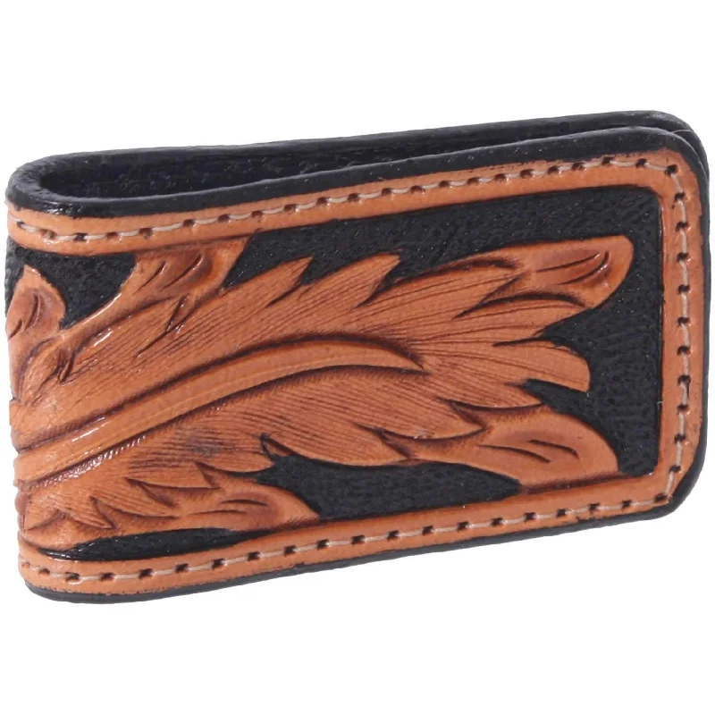 Vintage-style money clips for collectorsMCM07 - Hand-Tooled Magnetic Money Clip