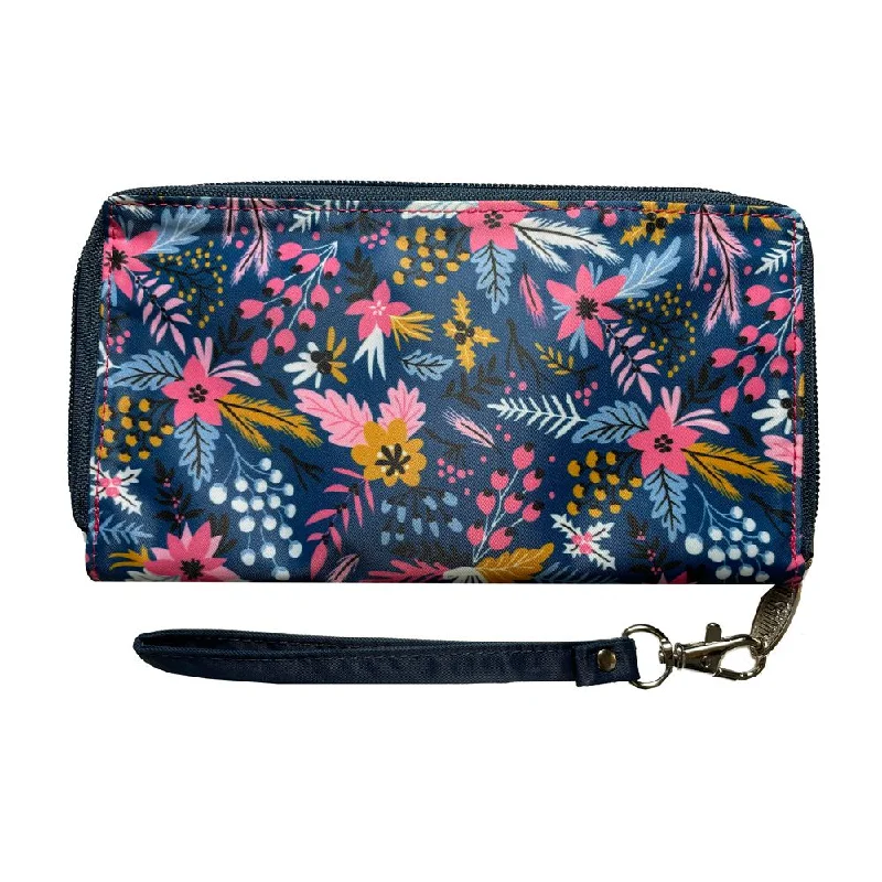 Phone wallets with coin purses for loose changePanther Clutch Floraberry