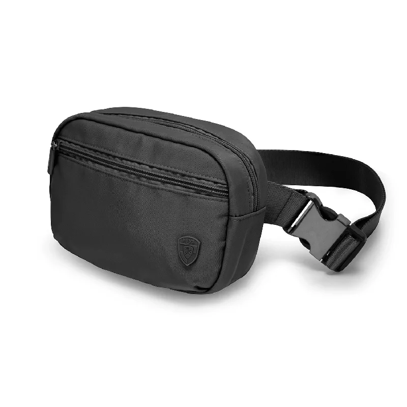 Travel bag with a detachable toiletry pouch for convenienceThe Basic Belt Bag