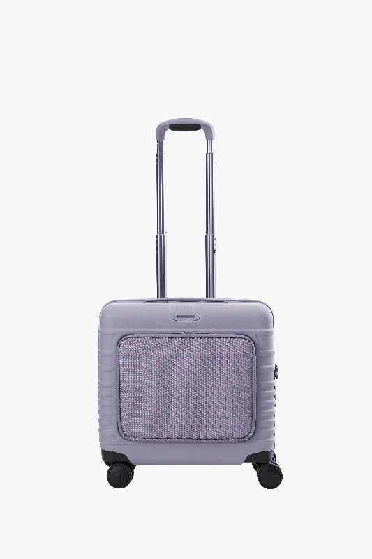 Travel bag with a built - in power bank charger for on - the - go device chargingThe Mini Roller in Lavender