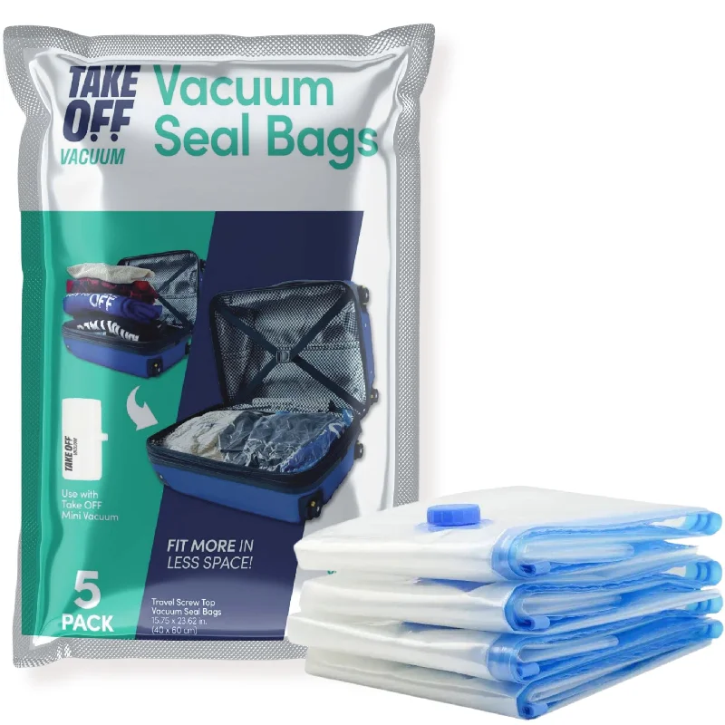 TSA - compliant travel bag with built - in combination lock for airport securityVacuum Seal Bags - 5 Pack