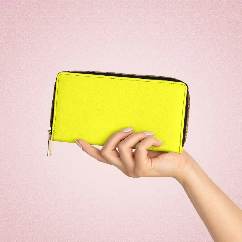 Vegan leather phone wallets for eco - conscious usersWristlet Phone Wallet, Bright Yellow Purse