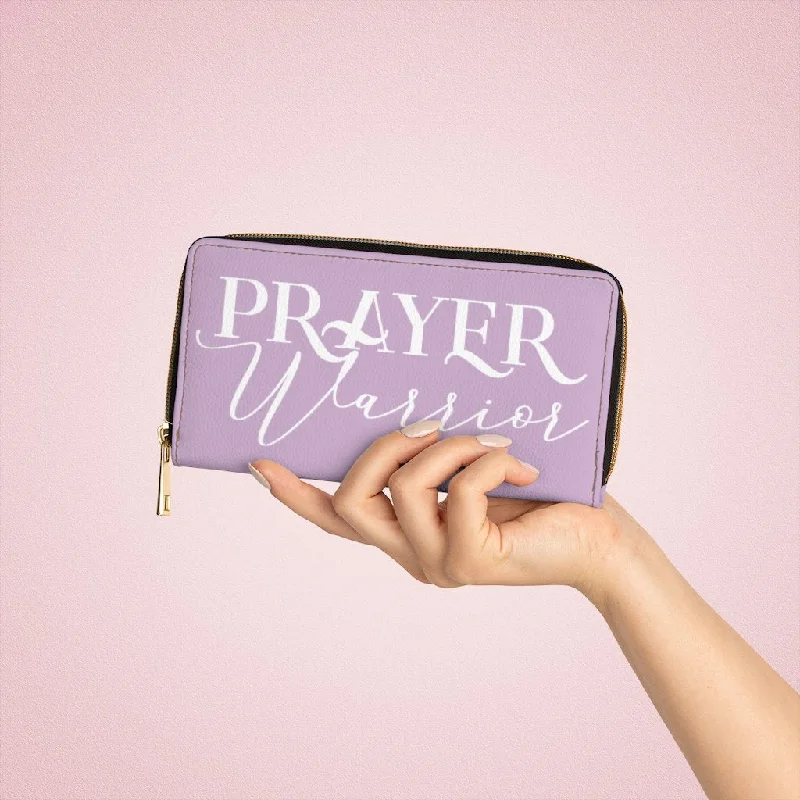 Phone wallets with coin purses for loose changeWristlet Phone Wallet, Light Purple and White Prayer Warrior Graphic Purse