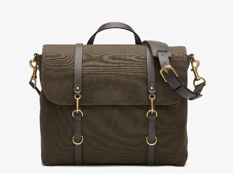 M/S Satchel - Army/Dark Brown