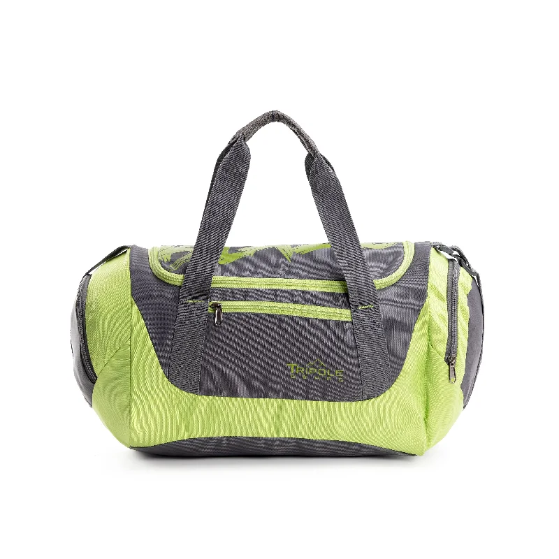 Foldable duffel bags for easy storage when not in useBlaze Gym & Sports Duffel Bag l Grey & Neon Yellow