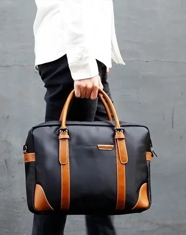 Fashion Nylon Clothing Black Men's Large Handbag Briefcase Business Laptop Business For Men