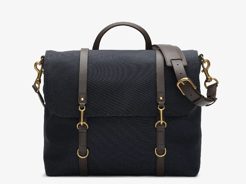 M/S Satchel – Navy/Dark Brown