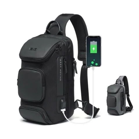 Men's foldable travel backpack with expandable design for overseas tripsMROYALE BG™ Mini Sling Anti-Theft USB Men's Chest Crossbody Small Day Bag