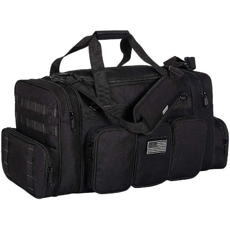 Lightweight nylon duffel bags with multiple compartments for gym workoutsFR Fashion Co. 22" Men's MOLLE Tactical Duffle Bag