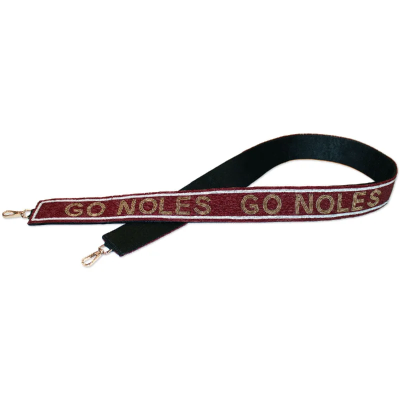 Silver - plated coin and key purses with gemstone accentsDesden Go Noles Beaded Purse Strap - Garnet