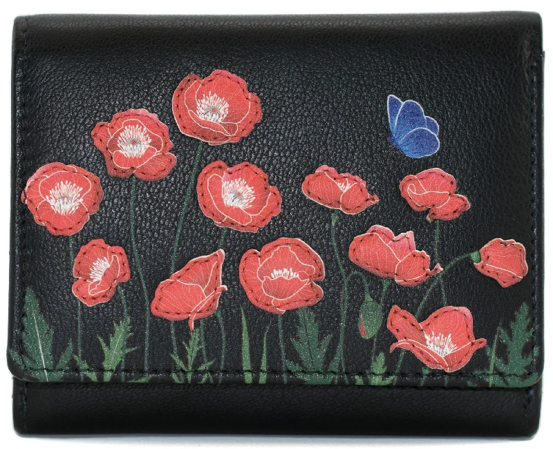 Cartoon - themed coin and key purses for kidsMala Leather Poppy Collection Small Leather Tri Fold Purse RFID Blocking 3670_25