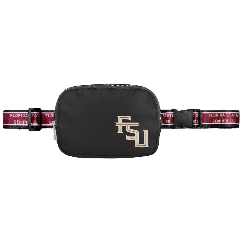 Minimalist stainless - steel coin and key purses for modern menForever Collectibles Stacked FSU/Repeat Florida State Seminoles 4.5"x6.5" Crossbody Belt Bag - Black