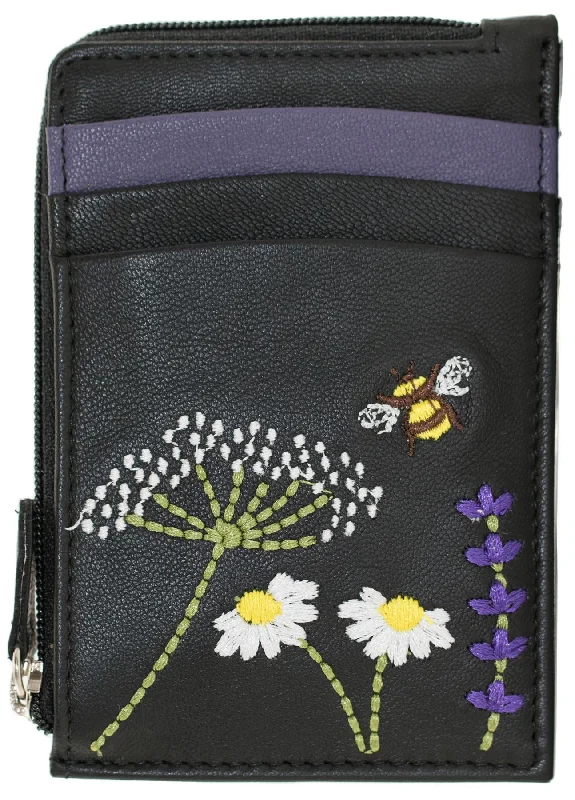 Leather coin and key purses with hand - stitched details for menMala Leather Blossom Collection Leather Coin Purse/Card Holder RFID 4308_24